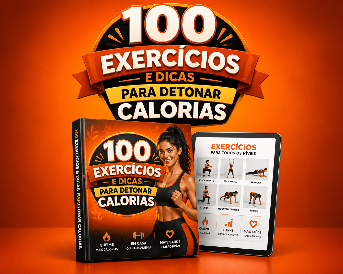 Capa do bônus 100 Exercícios e Dicas para Detonar Calorias