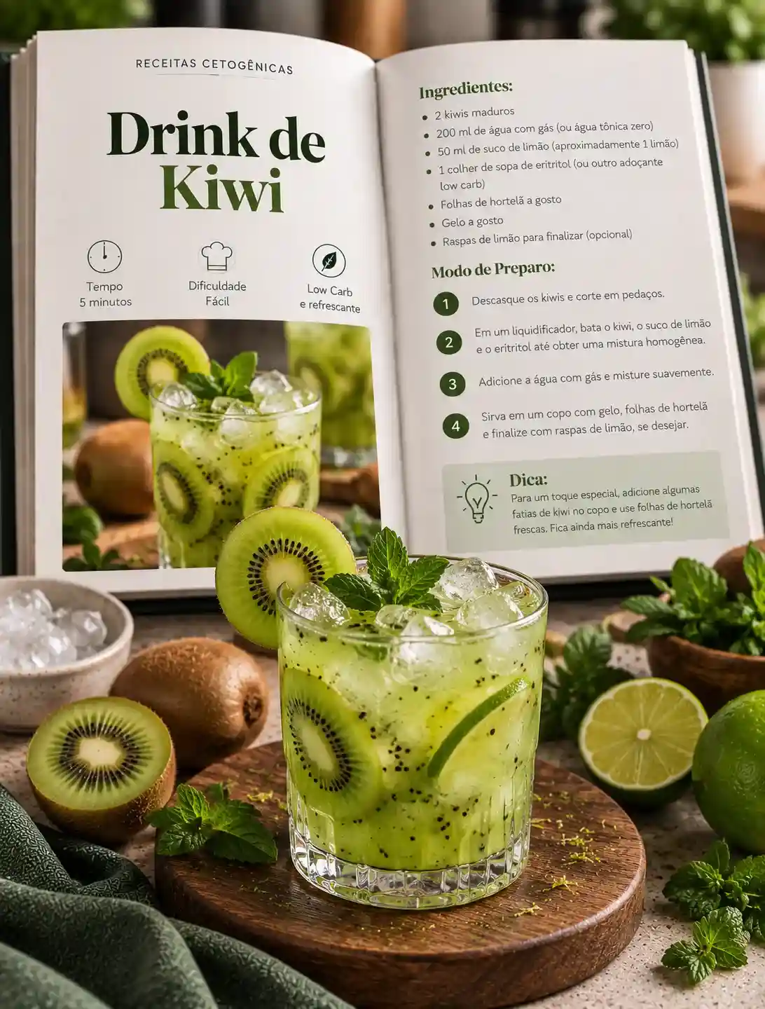 Receita de Drink de Kiwi